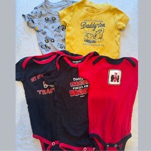 Carters & IH Farm & Construction Baby Boy size 6 Month Clothes Red & Yellow